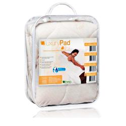 Protetor de Colchão Casal 40cm Impermeável Antiácaro Luxury Pad Branco