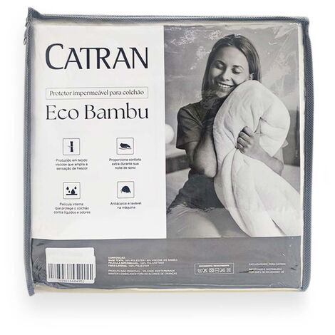 imagem do produto Protetor de Colcho King 40cm Impermevel Eco Bambu Care  - Catran