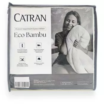 imagem de Protetor de Colchão King 40cm Impermeável Eco Bambu Care  - Catran