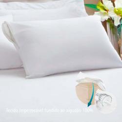 Protetor de Travesseiro 50x70cm Malha Impermeável Branco