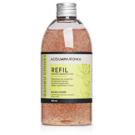 imagem do produto Refil Sabonete Lquido Dia a Dia Glitter Bambu Chins 500ml - Acquaroma