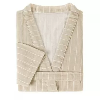 imagem de Roupão de Banho Adulto Unissex P Lino - Karsten