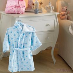 imagem de Roupo Infantil Baby com Capuz Velour Ju Princes - Dohler