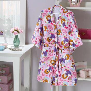 imagem de Roup�o Infantil Pequeno Velour Princesa Sofia 12 - Dohler