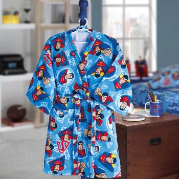 imagem de Roupo Infantil Pequeno Velour Superman 18 - Dohler