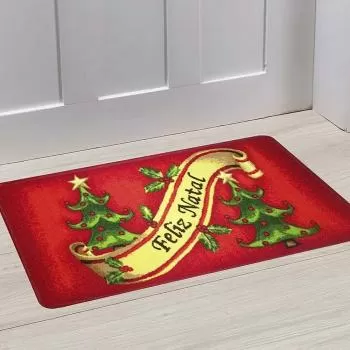 imagem de Tapete Antiderrapante Boucle Natalino Des. 001 40x60cm - Niazitex