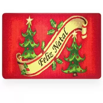 imagem de Tapete Antiderrapante Boucle Natalino Des. 001 40x60cm - Niazitex