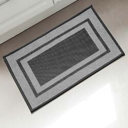 imagem de Tapete Antiderrapante Decore Multti Jacquard Black 50x70cm - Kacyumara