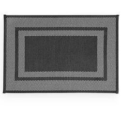 Tapete Antiderrapante Decore Multti Jacquard Black 50x70cm Preto