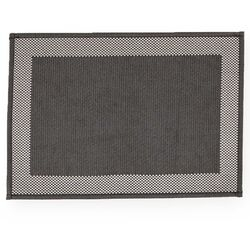 Tapete Antiderrapante Decore Multti Jacquard Square Black 50x70cm Preto