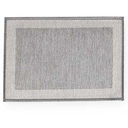 Tapete Antiderrapante Decore Multti Jacquard Square Grey 50x70cm Cinza