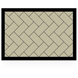 Tapete Antiderrapante Decore Platon 45x65cm Fend/Preto