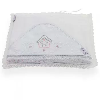 imagem de Toalha com Capuz Bebê Casinha - Catran