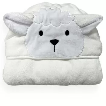 imagem de Toalha com Capuz Infantil Power Sec Animada Ovelha - Catran