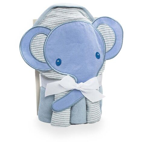 imagem do produto Toalha de Banho Infantil com Capuz + Toalhas de Boca Elefante - Camesa
