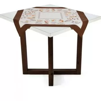imagem de Toalha de Copa Quadrada 78x78cm Caf Gourmet - Karsten