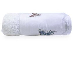 Toalha de Lavabo Avulsa Borboleta Branca