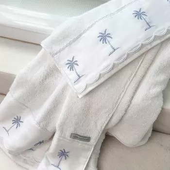 imagem de Toalha de Lavabo Avulsa Bordada Arvoredo - Marken Fassi