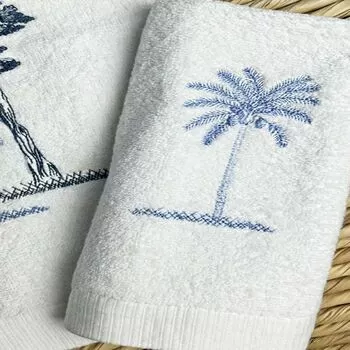 imagem de Toalha de Lavabo Avulsa Bordada Arvoredo - Marken Fassi