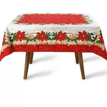 imagem de Toalha de Mesa Quadrada 140x140cm Athenas Natal 110 - Dohler