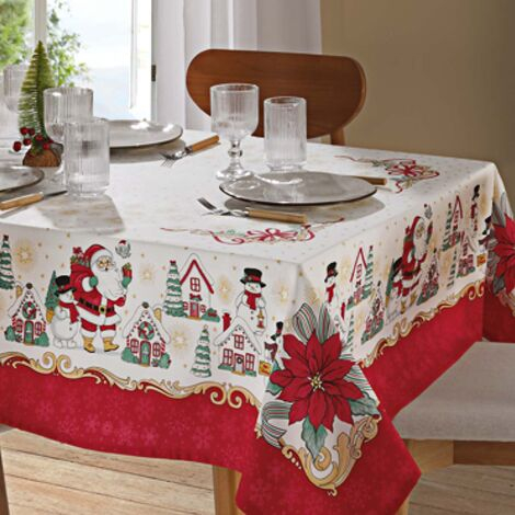 imagem do produto Toalha de Mesa Quadrada 140x140cm Athenas Natal 119 - Dohler