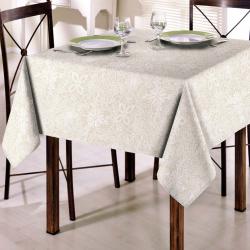 Toalha de Mesa Quadrada 140x140cm Clean Athenas Eliete Estampada Clara