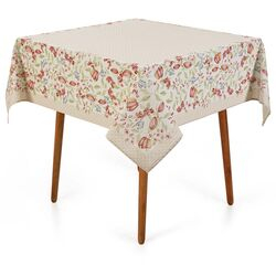 Toalha de Mesa Quadrada 140x140cm Coraline Estampada