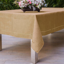 Toalha de Mesa Quadrada 140x140cm Glamour Lisa Bege
