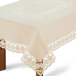 Toalha de Mesa Quadrada 180x180cm 19077 Bege