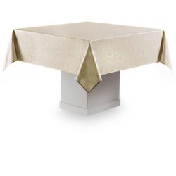 Toalha de Mesa Quadrada 180x180cm Celebration Sienna Natural