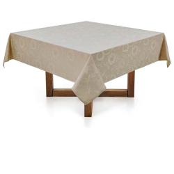 Toalha de Mesa Quadrada 180x180cm Celebration Sienna Noz Moscada