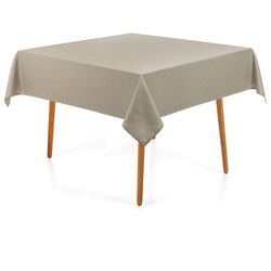 Toalha de Mesa Quadrada 180x180cm Sempre Limpa Caetano Cinza