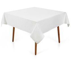 Toalha de Mesa Quadrada 180x180cm Sempre Limpa Herbare Branca