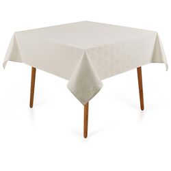 Toalha de Mesa Quadrada 180x180cm Sempre Limpa Zattar Branca