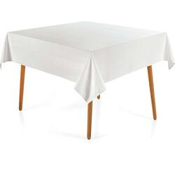 Toalha de Mesa Quadrada 220x220cm Jacquard Fragnani Branca