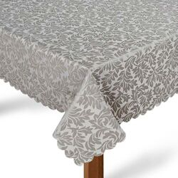 Toalha de Mesa Quadrada 220x220cm Outono Cinza