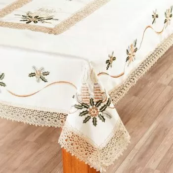 imagem de Toalha de Mesa Quadrada 225x225cm Natal 101 - Rafimex