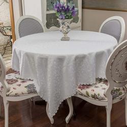 imagem de Toalha de Mesa Quadrada Impermevel 180x180cm Jacquard Arabesco - Catran