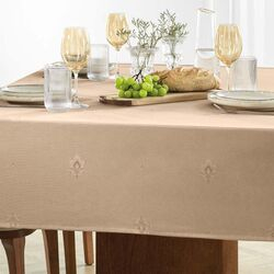 Toalha de Mesa Quadrada Sempre Limpa Desirée 220x220cm Taupe