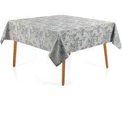 Toalha de Mesa Quadrada Sempre Limpa Grazia 180x180cm Cinza/90158
