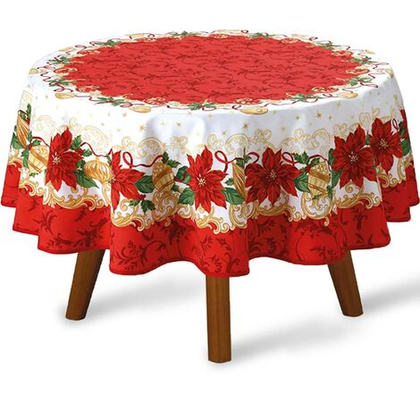 imagem do produto Toalha de Mesa Redonda 160cm Athenas Natal 110 - Dohler