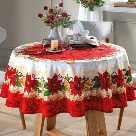 imagem do produto Toalha de Mesa Redonda 160cm Athenas Natal 110 - Dohler