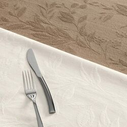 Toalha de Mesa Redonda 170cm Antimancha Katherine Taupe