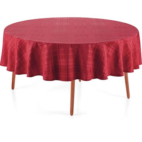 imagem do produto Toalha de Mesa Redonda 178cm Natal Tartan - Karsten