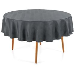Toalha de Mesa Redonda 178cm Sempre Limpa Zattar Chumbo