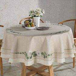 Toalha de Mesa Redonda 180cm Clean Renova Botânica D Estampado Digital