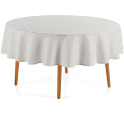 Toalha de Mesa Redonda Sempre Limpa Delicata 178cm Branca