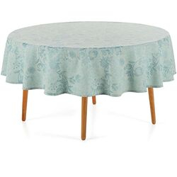 Toalha de Mesa Redonda Sempre Limpa Roman 178cm Turquesa/90156