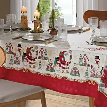 imagem de Toalha de Mesa Retangular 140x210cm Athenas Natal 119 - Dohler