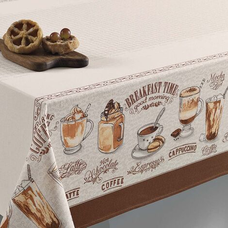 imagem do produto Toalha de Mesa Retangular 140x250cm Café Gourmet - Karsten